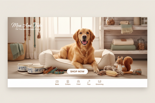 Boutique en ligne de fournitures pour chiens