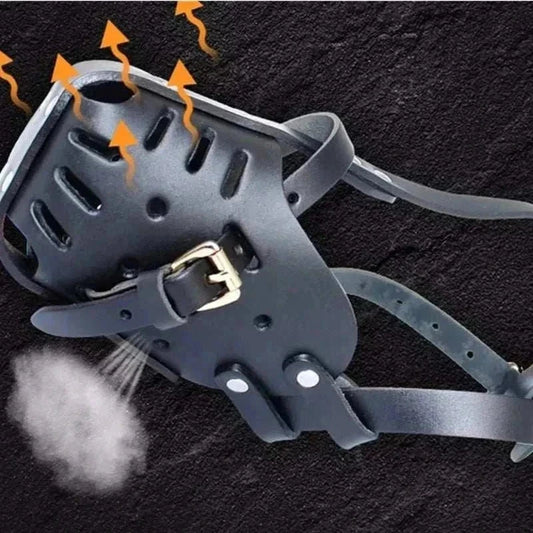 muzzle en cuir pour chien
