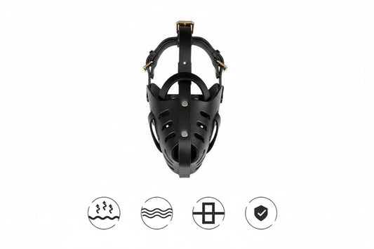 muzzle en cuir pour chien